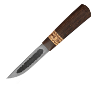 Малый Якутский нож из булатной стали купить на сайте koval-knife.shop